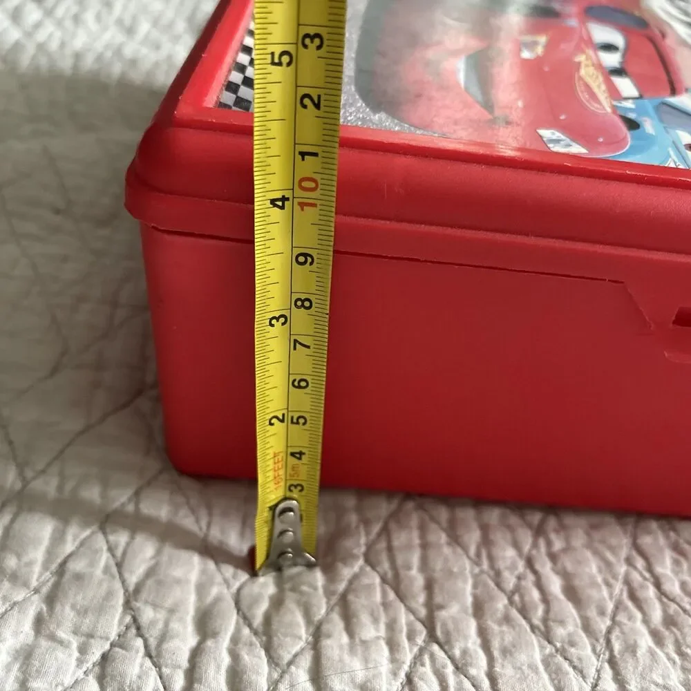 Disney Cars Red Plastic Carrying Storage Case For 50 Vehicles